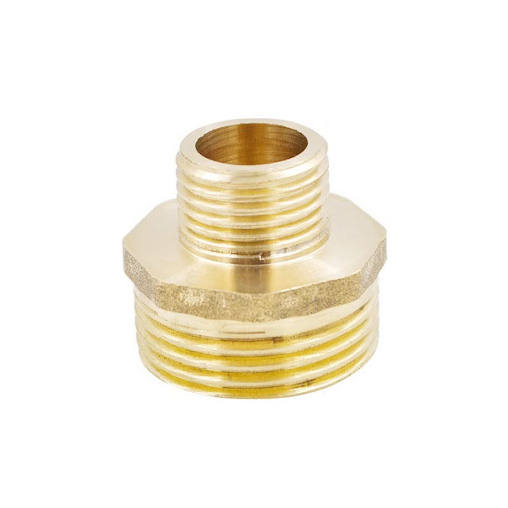 Brass Pipe Hex Nipple Fitting, 304 Stainless Steel BSP Male to Male Thread Quick Coupler Adapter - 1pc(DN15-DN25)