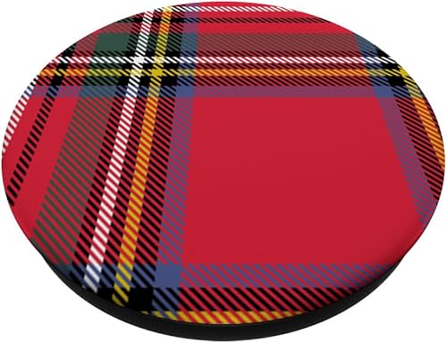 Miniatura 2 de PopSockets de Navidad a cuadros rojos PopGrip intercambiables