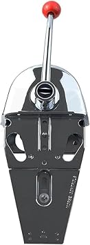 Universal Boat Dual Lever Throttle Control, Premium Marine Throttle Control Set, Marine Top Mount Twin Lever Engine Control Zinc Alloy Dual Handle Shift