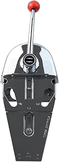 Universal Boat Dual Lever Throttle Control, Premium Marine Throttle Control Set, Marine Top Mount Twin Lever Engine Control Zinc Alloy Dual Handle Shift