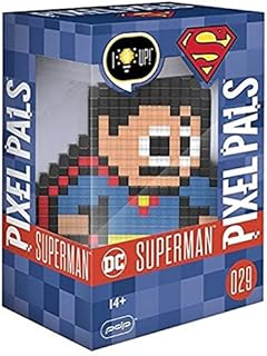 PDP 878-029-NA-SPM Pixel Pals DC Comics Superman Collectible Lighted Figure, Red/Blue, 8.8 x 11.2 x 15.90 cm