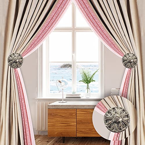 Deco Window Holdback/Curtain Tieback (Set Of 2) Round Medallion Antique Brass #TOP4