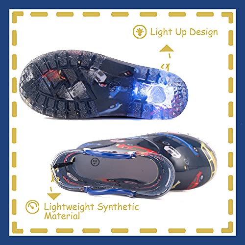 Image of Outee Toddler Kids Adorable Lightwight Waterproof Rain Boots Light Up by Steps