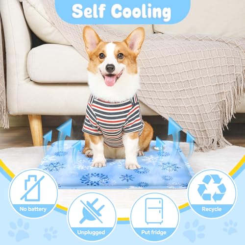 ITJMRJP Kühlmatte Hund Katze 2 Stück Kühlmatte für Hunde 40 x 50cm Hundekühlmatte Selbstkühlend Waschbar Hunde Kühldecke für Hund Klein und Katzen Dog Cooling Mat(C)