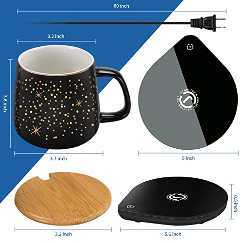 Image of 【2023 Upgraded】 Coffee Warmer with Mug Set /Coffee Cup with Warmer /Coffee Mug Warmer with 2 Temperature /Coffee Cup Warmer for Desk /Gifts for Christmas Day, Birthday, Thanksgiving Day