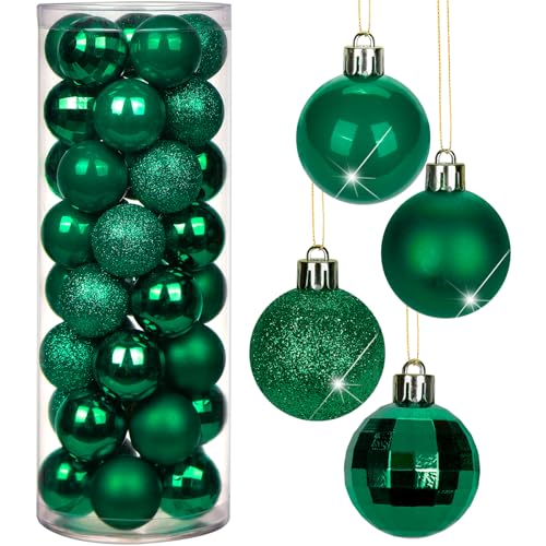 4CM Weihnachtsdeko Weihnachtskugeln, 40 Stücke Bruchsiche...