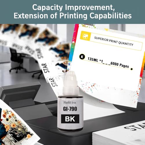 Image of KOSH Refill Ink Compatible for Canon G Series G1000 G1010 G2000 G2002 G2010 G2012 G3000 Printers (1, Black Pack of 1)