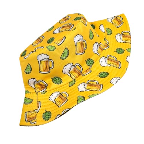 Image of Quanhaigou Bucket Hat for Men Women,Packable Reversible Printed Sun Hats,Fisherman Outdoor Summer Travel Hiking Beach Caps