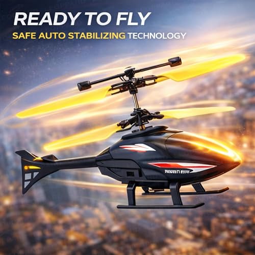 Image of The Little Ones Helicopter Toy - Remote Control Helicopter Flying Toys For Kids With UP & STOP Function Rechargeable RC Chopper With Hand Sensor Auto Lift Indoor & Outdoor Plane Flying Toys[SkyGo 8.0]