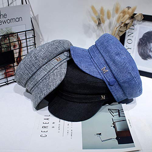 Fashion Newsboy Cap For Women's Lightweight Lady Fiddler Cap Classic Autumn Yacht Captain Sailor Hat Blue #TOP4