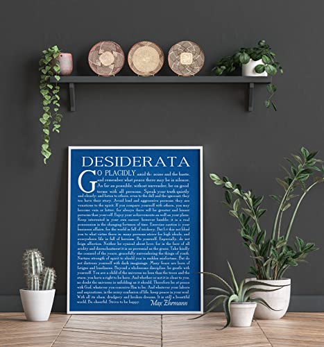 Lámina Desiderata azul A3, el poema de graduación perfecto como regalo de estudiantes 2