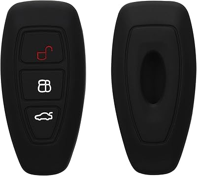 kwmobile Cover Chiavi Auto Compatibile con Ford con 3 tasti Keyless Go - Custodia Protettiva Chiave Auto Copri Telecomando Gomma - Portachiave Macchina Silicone