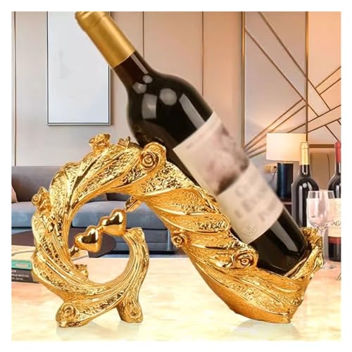 Soporte para botellas de vino de resina plateado miniatura 5