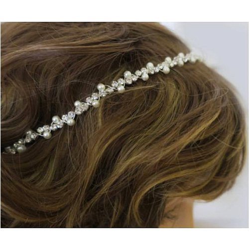 Pearl and crystal headband Clearance