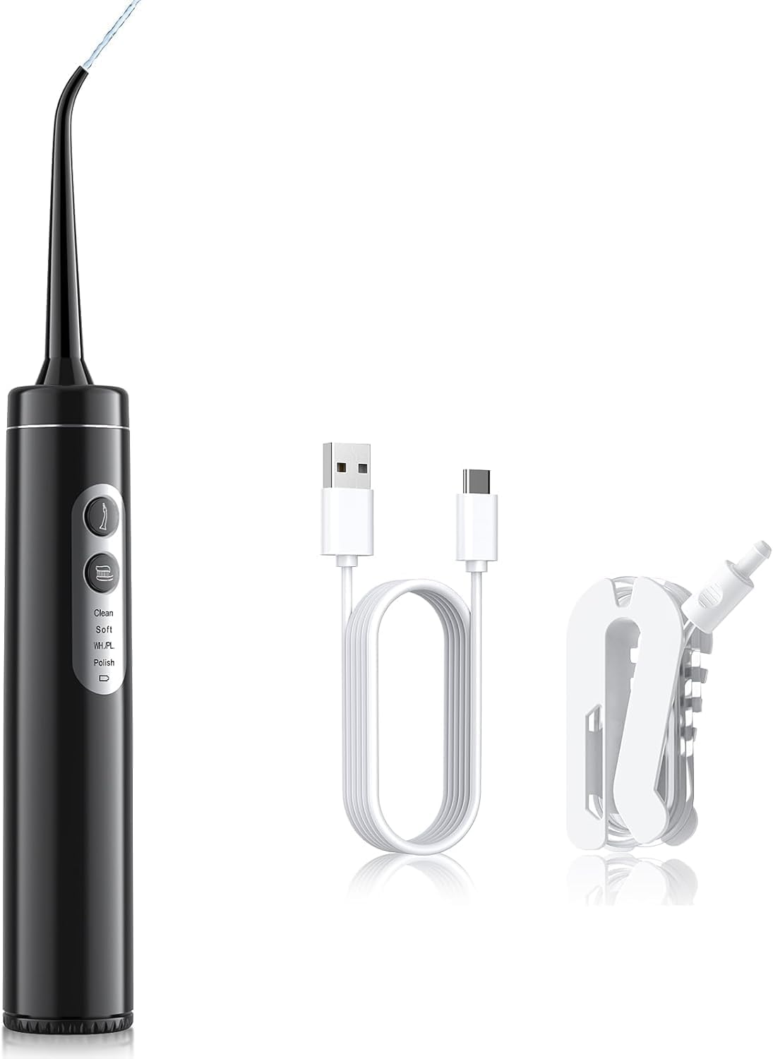 inzls Electric Toothbrush, 2 in-1 Teeth Cleaning Kit with 4 Modes, Portable for Travel and Home