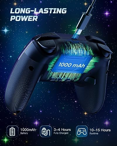 Voyee Switch Controller, Led Star Wireless Pro Controller Compatible With Switch/Lite/Oled thumb #5