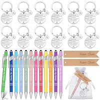 JIANTA 26er Set Glücksstifte - Bambus Kugelschreiber Mit Grußkarten