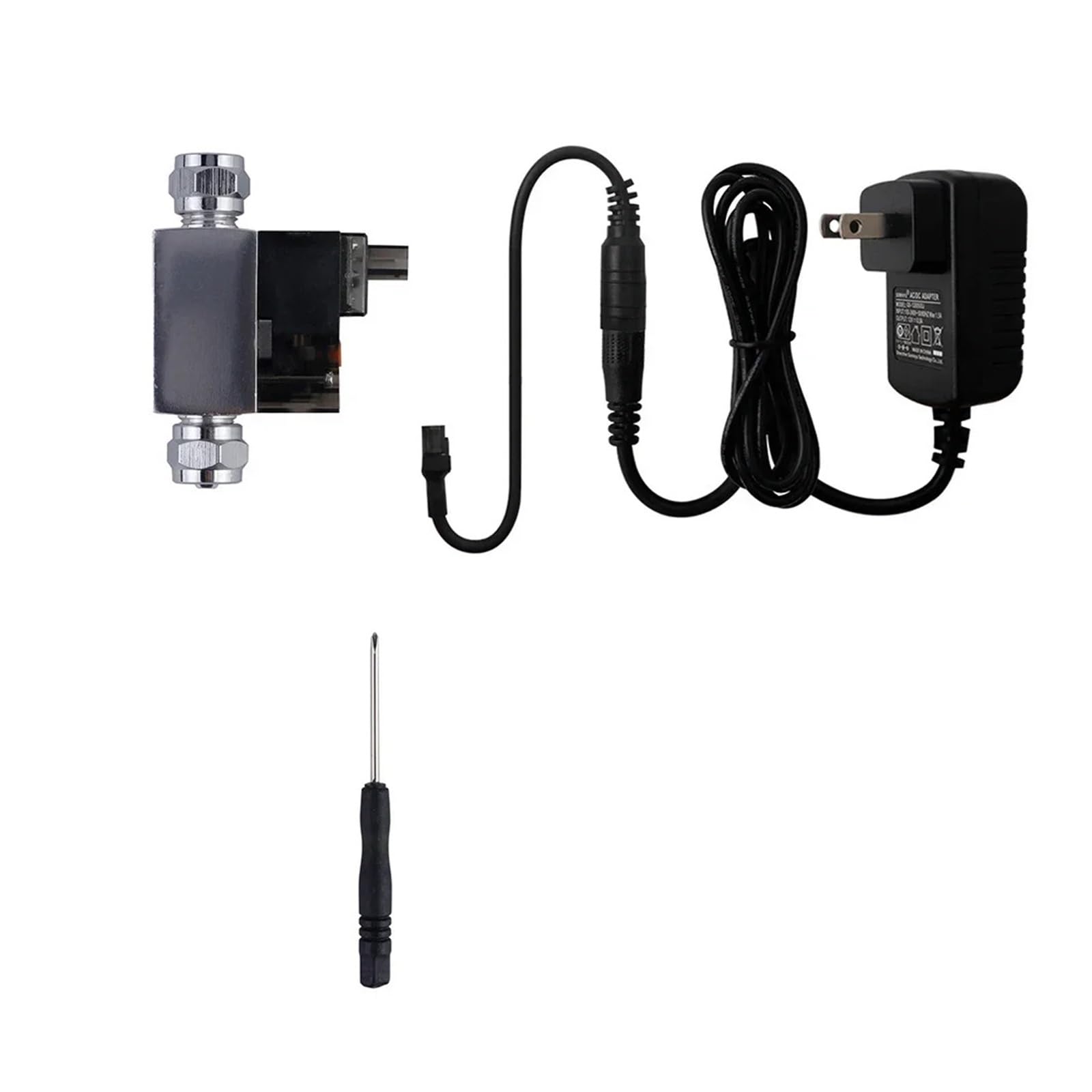 110-220 Low Temperature DIY New CO2 Aquarium Solenoid Valve Regulator Fish Tank Large Carbon Dioxide Solenoid Valve(Double headed)