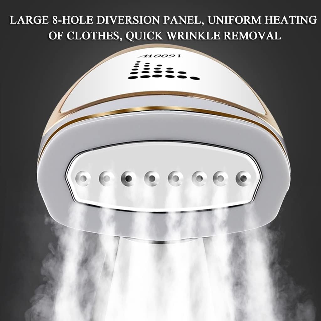 Handheld Steamer for Clothes Portable Garment Fabric Wrinkles Remover 1600W Fast Heat-up Leak Proof Design 250ml Detachable Water Tank for Travel and Home