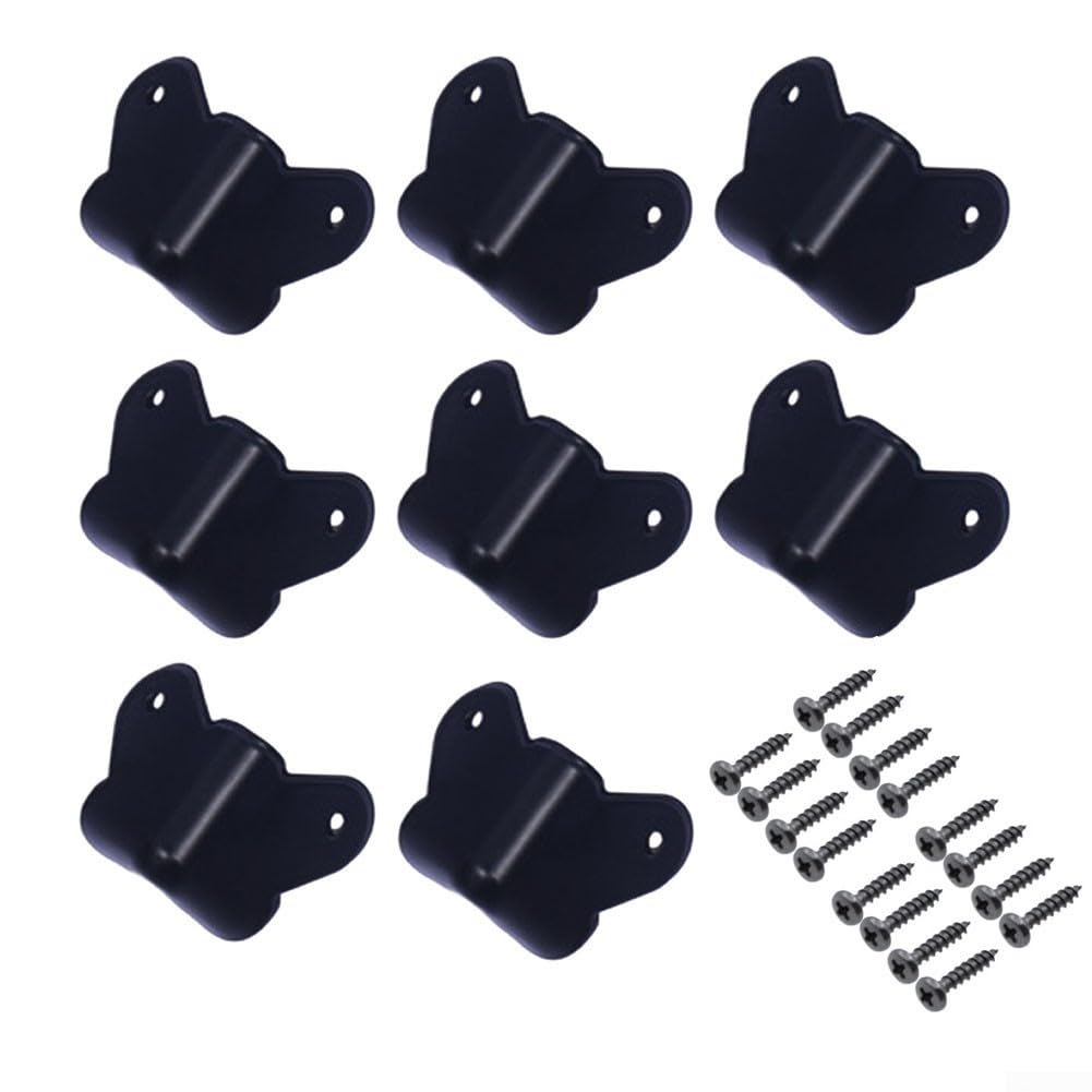 8 Piece Black Guitar Amp Speaker Corner Protectors for Cabinet Protection, As Picture Show