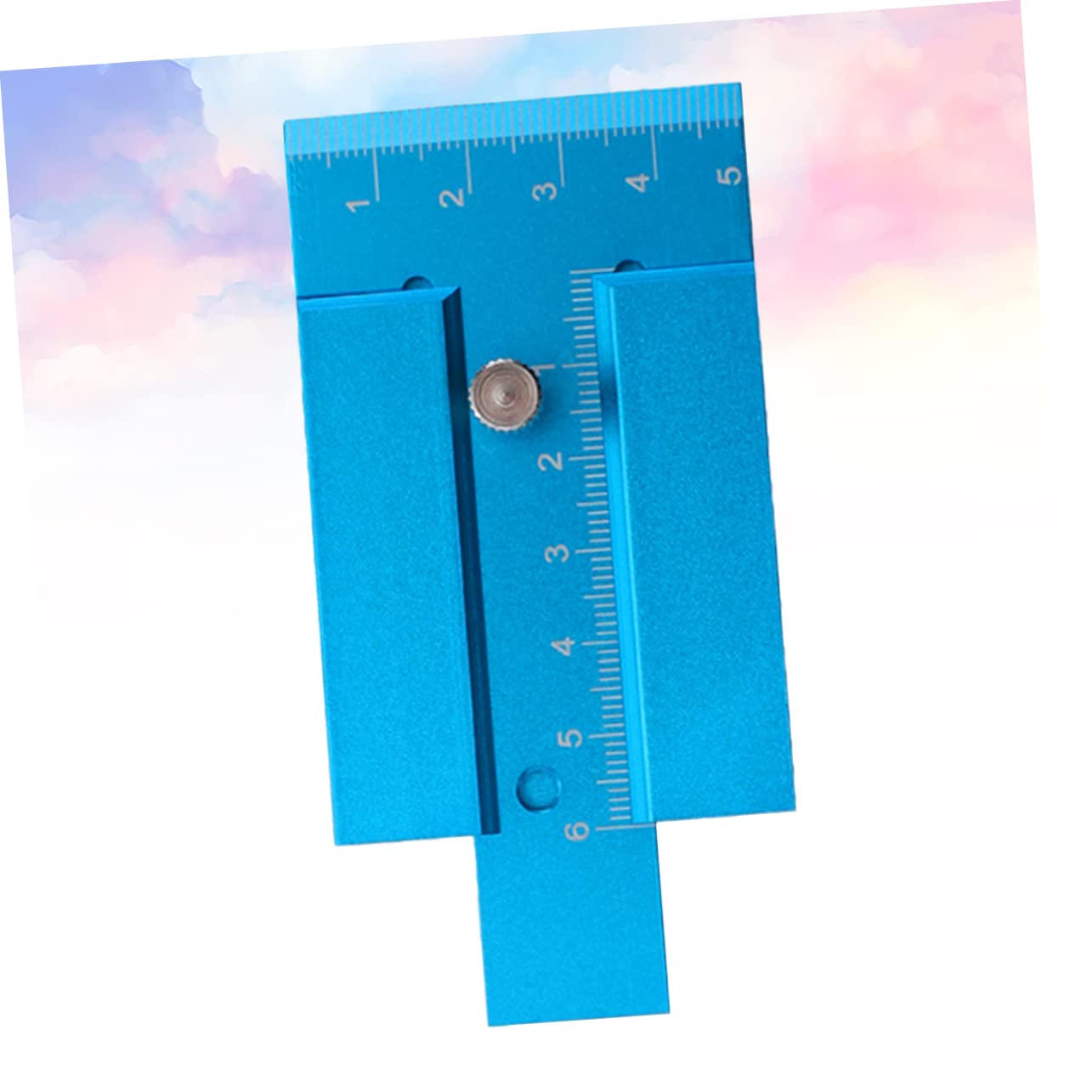 SHINEOFI 3 Piezas medidor de altura regla de altura de la mesa regla de a de carpintero de calibre de carpintería Sky-blue