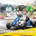 Qaba Electric Go Kart, 24V 9Ah Big Battery, Kids Drift Kart with Dual 150W Motors, Adjustable Seat & 11.2MPH High Speed, Slow Start, 5-Point Safety Belt, for 6-12 Years, Blue