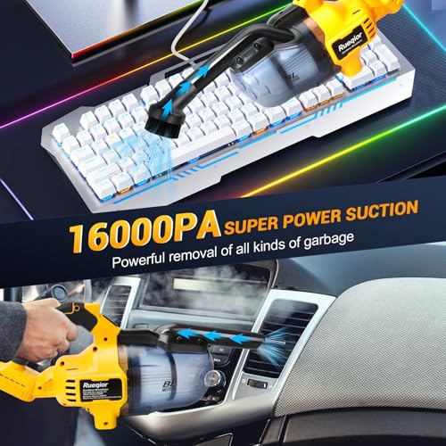 Image of Cordless Vacuum Compatible with DeWalt 20V Battery, 5 in 1 Brushless Vacuum Cleaner with 50KPA 500W Powerful Motor, 50 CFM Portable Hand Vacuum for Home Wood Floor, Car (Battery Not Included)