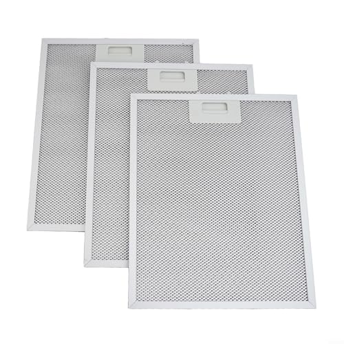 3 filtros de aluminio para campana extractora de 340 x 280 mm, adecuados para una filtración eficaz en electrodomésticos de cocina