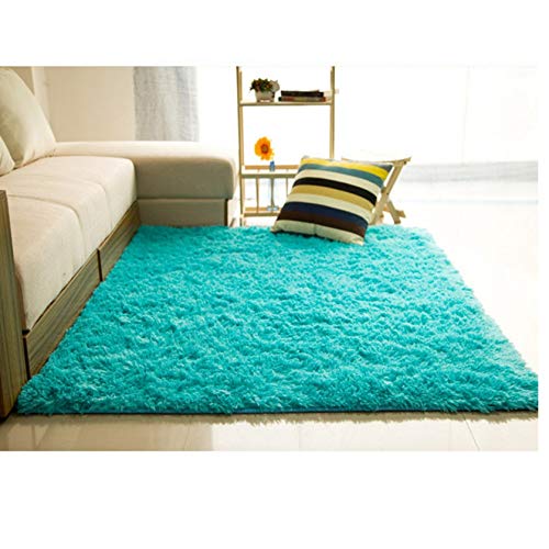 ラグマット 洗える カーペット 1畳 2畳 ラグ じゅうたん カーペット シャギーラグ センターラグ 抗菌 消臭 防ダニ 滑り止め付き ふわふわ ブルー 100x160 ホットカーペット 床暖房対応 防カビ センターラグ 長方形 寝室用 カーペット