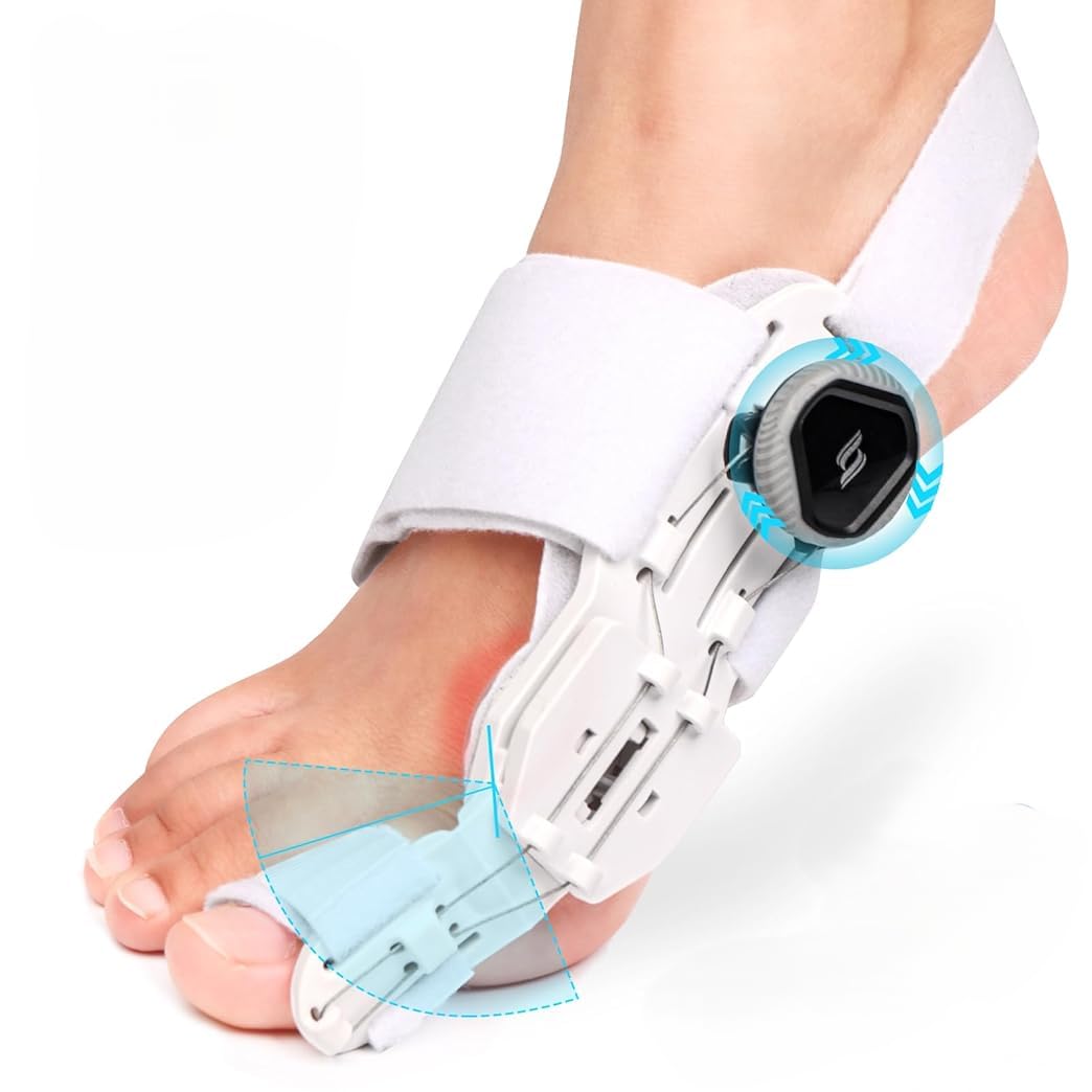 2024 Orthopedic Bunion Corrector, Micro Adjustable Dial with Soft Silicone Pad | Big Toe Straightener & Separator, Hallux Valgus Brace for Bunion Pain Relief (1pc) Left/Right