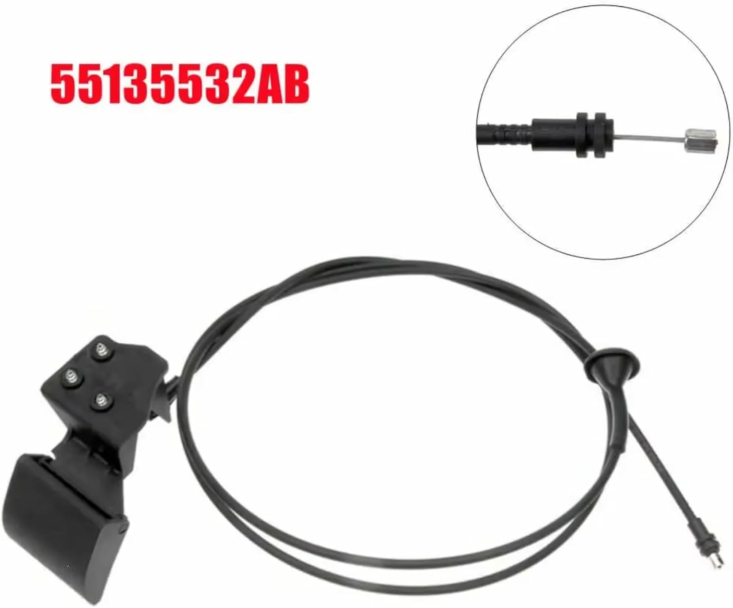 Hood Release Grip Handle Compatible With For Grand For Cherokee 1999 2000 2001 2002 2003 2004 2005 55135532AB 1PCS Hood Latch Release Cable Car Auto Accessories