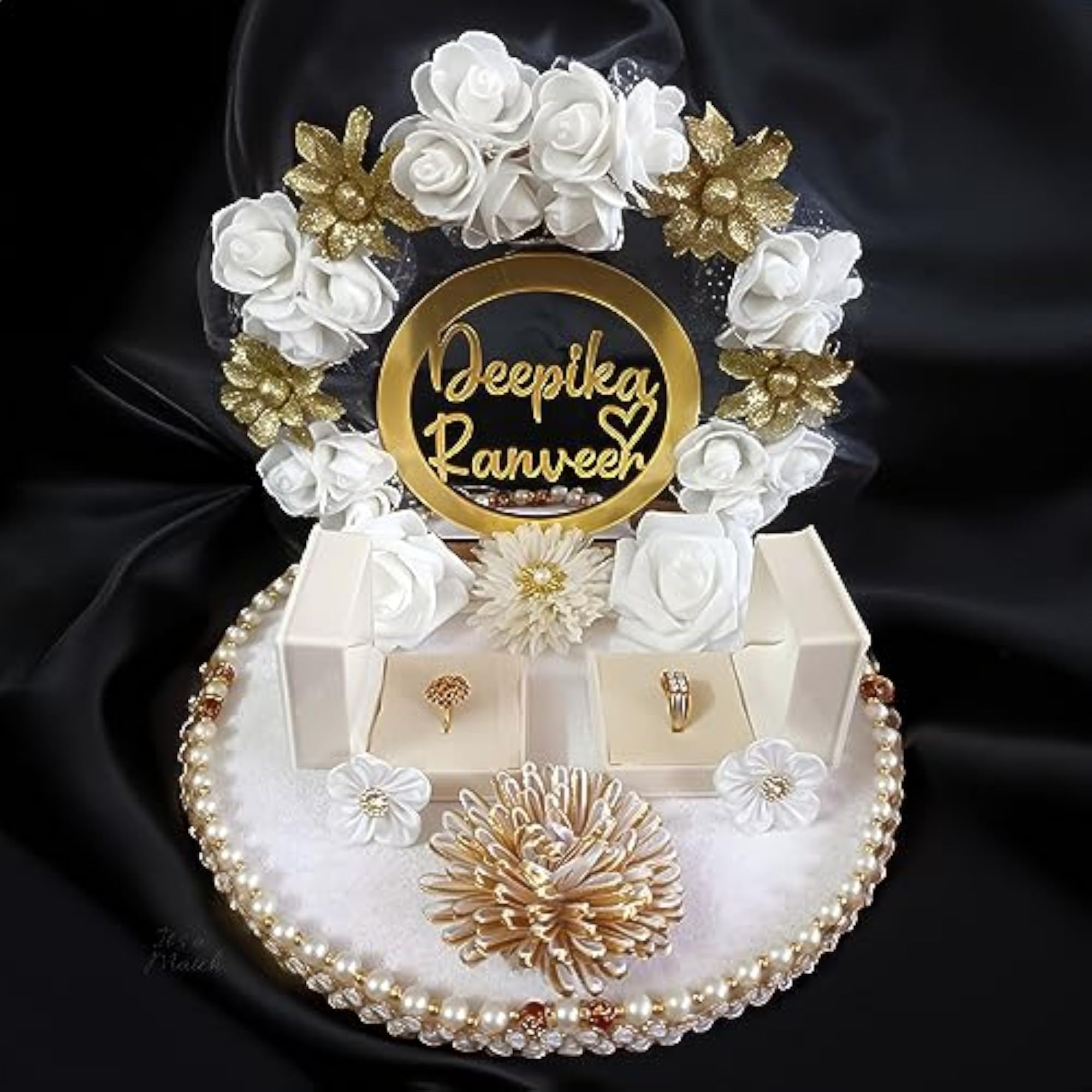 Personalized Engagement Ring Platter, Decorative Plate