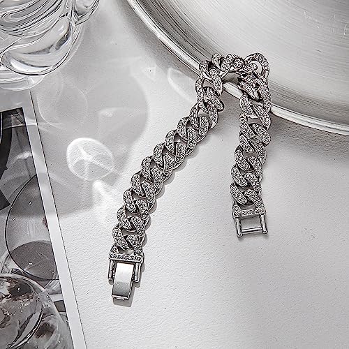 Pulsera cubana de plata 925 para hombre 21 cm miniatura 4
