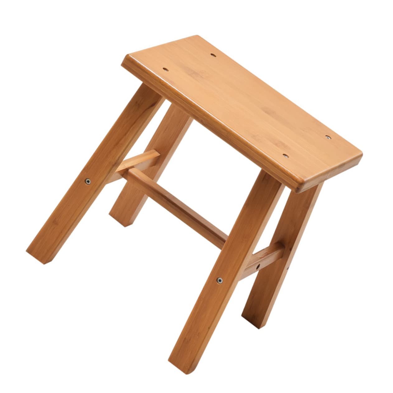 BIUDECO 1pc Bamboo Low Stool for Boys and Girls Toilet Step Stool Toddler and Girls Home Shoe Changing