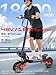 1600W Electric Scooter Adults with Seat – 34 Miles Long Range Offroad Electric Scooters,31MPH Fast E-Scooter,Dual Brake Full Suspension,10.5
