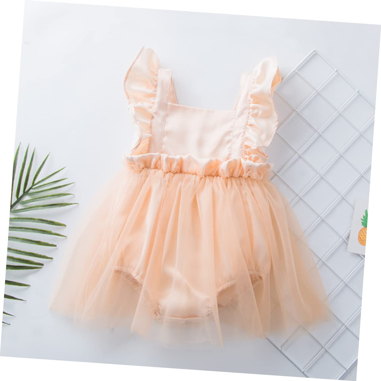 TOYANDONA 2 Uds Vestido Mameluco De Manga Voladora Trajes De Niñas Vestidos De Niñas Traje De Niña Ropa De Infantiles s De Niña De Tirantes De Niños Versión