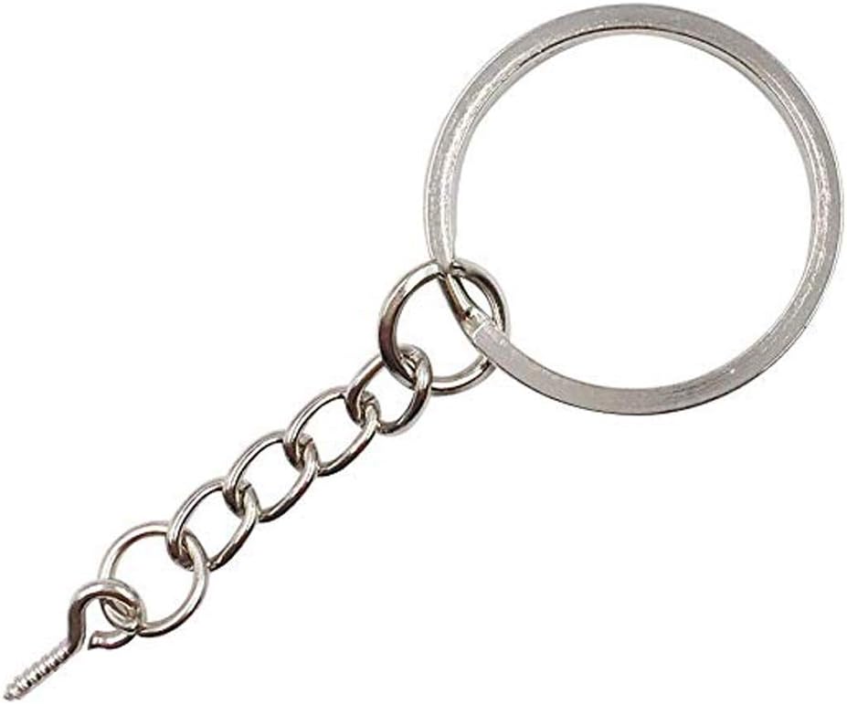 20Pcs/set For Key Chain Rings With Jump Rings Screw Eye Pins Keychain For Connector Jewelry Making Supply Tool image 4
