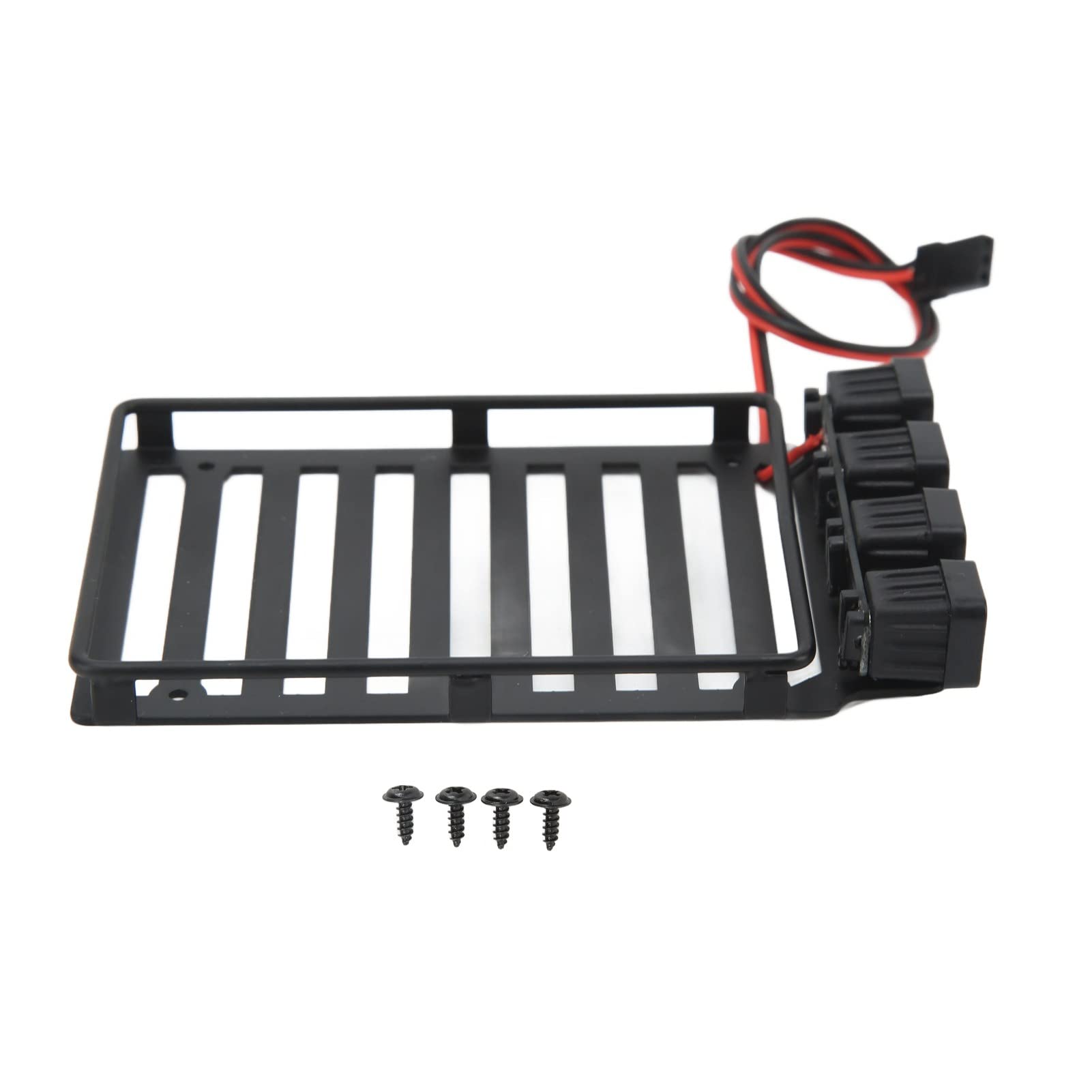 RC Bagażnik Dachowy Bagażnik RC Samochodowy Bagażnik Dachowy Część ze światłem LED do Axial SCX24 1/24 RC Crawler