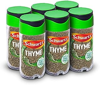 Schwartz Thyme 11 G | Jar | Pack of 6 | Premium Dried Thyme Leaves | Vibrant Flavour & Distinctive Aroma | Unique Taste with Lemon and Mint Undertones | Perfect for Seasoning Meat & Fish Dishes
