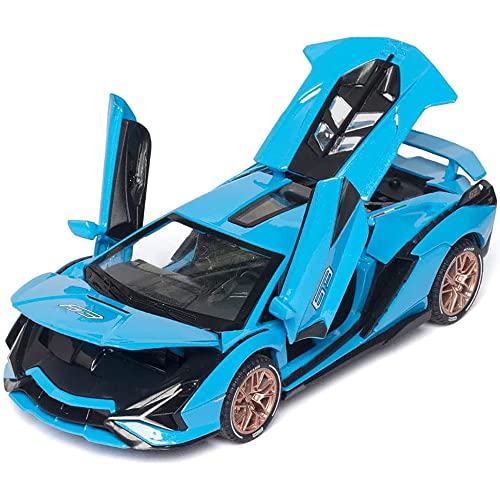 Image of DEUSON ECOM Alloy Metal Pull Back Die Cast Car 1:32 Lamborgini Miletry Diecast Metal Pullback Toy Car With Openable Doors & Light, Music Boys Gifts Toys For Kids,Green