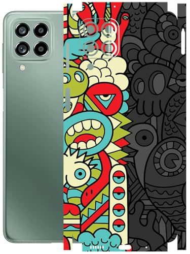 Image of AtOdds - Full Body Back Screen Guard Protector Film - Lamination Wrap Skin Sticker Compatible with Samsung Galaxy M53 (5G) | Scratchproof Matte Finish (Graffiti50)