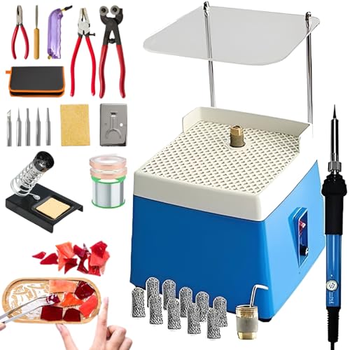 QUTBAG Kit de vitrail, kit de démarrage Professionnel avec meuleuse à Verre pour la Fabrication de vitraux et de mosaïques DIY, pour débutants, Amateurs et Novices