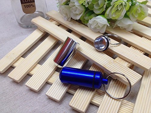 image for hatisan Mini Waterproof Aluminum Pill Container Cache Drug Box with Ke