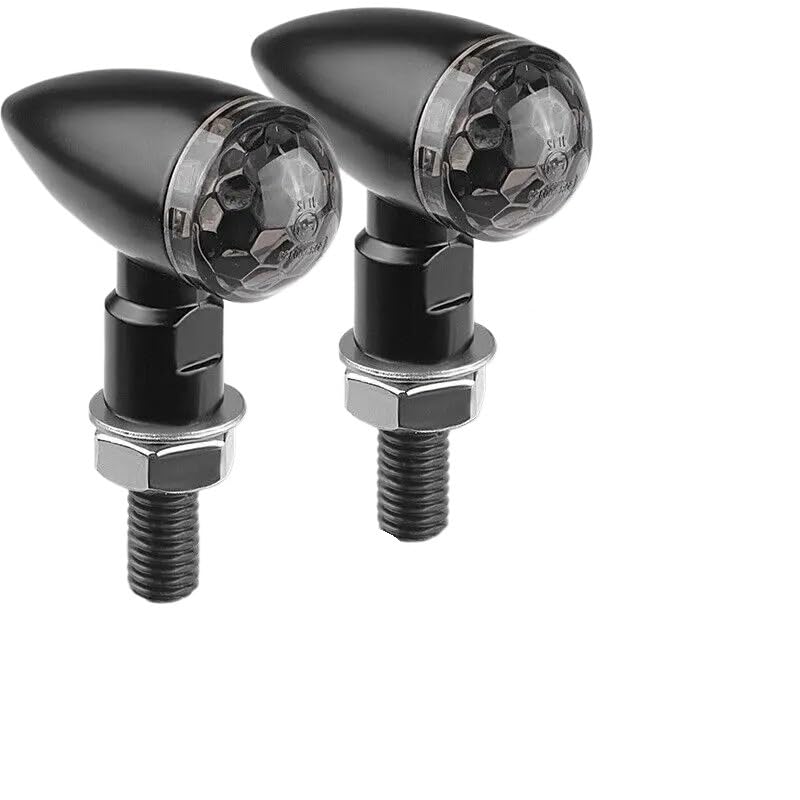 Clignotants universels moto ambre avec fonction feux stop et design lampe à balle robuste