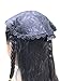Flowergirl Bridal Lace Cap Bonnie Headscarf F4 (Black)