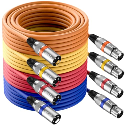 Câble XLR mâle femelle multicolore pour brancher vos micros sur scène