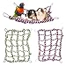 2 Pack Colorful Bird Rope Net, Rat Climbing Rope Net, Pet Hanging Hammock, Bird Ladder Rope Bridge, Small Animal Rope Net Toy, Cage Decor Accessories for Rat Hamster Bird Ferret(11Ã—8 inches)