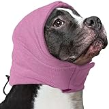 Nanaki Soft Dog Calming Hoodie Anxiety Relief Dog Ear Muffs Noise Protection Dog Ear Wrap Hematoma Fireworks Dog Ear Cover for Bath Blow Drying Dog Head Cover Noise Cancelling Sleep Help Headband