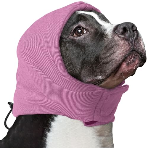 Image of Nanaki Soft Dog Calming Hoodie Anxiety Relief Dog Ear Muffs Noise Protection Dog Ear Wrap Hematoma Fireworks Dog Ear Cover for Bath Blow Drying Dog Head Cover Noise Cancelling Sleep Help Headband