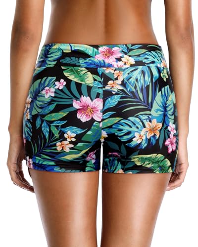 Image of Yonique Womens Swim Shorts Bathing Suits Bottoms Swimsuit Bottoms(Available in Plus)